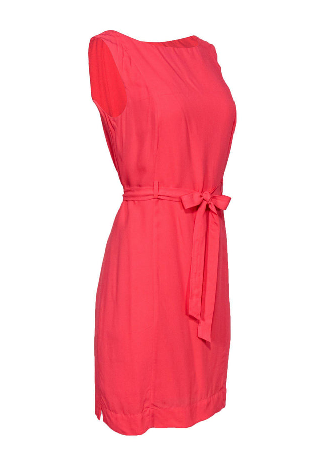 Current Boutique-Reiss - Hot Pink Sleeveless Shift Dress w/ Belt Sz 6