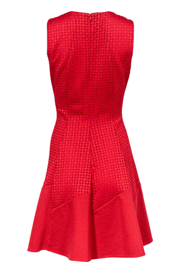 Current Boutique-Reiss - Lasercut Red Flared Cocktail Dress Sz 2