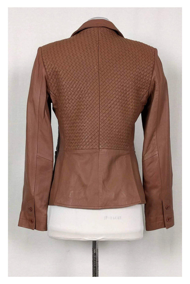 Current Boutique-Reiss - Mauve Woven Leather Jacket Sz S