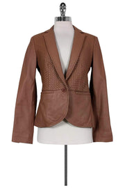 Current Boutique-Reiss - Mauve Woven Leather Jacket Sz S
