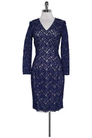 Current Boutique-Reiss - Navy Lace Fitted Dress Sz 4