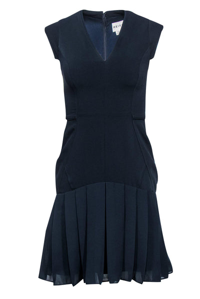 Current Boutique-Reiss - Navy Sheath Dress w/ Pleated Skirt Sz 0