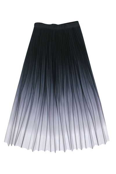 Current Boutique-Reiss - Ombre Black & White Pleated Midi Skirt Sz 0