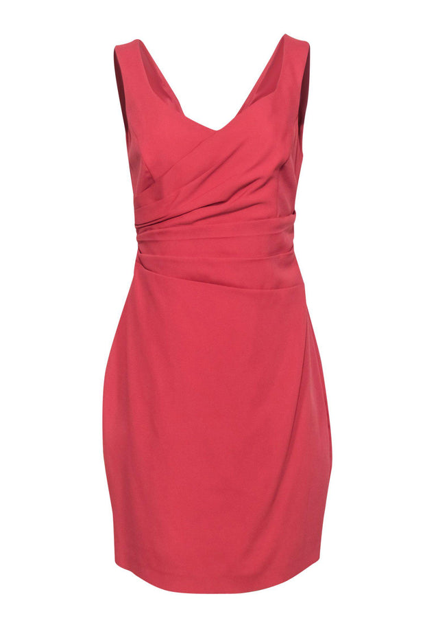 Current Boutique-Reiss - Rose Pink Ruched Sheath Dress Sz 10