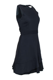 Current Boutique-Reiss - Sleeveless Black Fit & Flare Dress w/ Textured Hem Sz 6