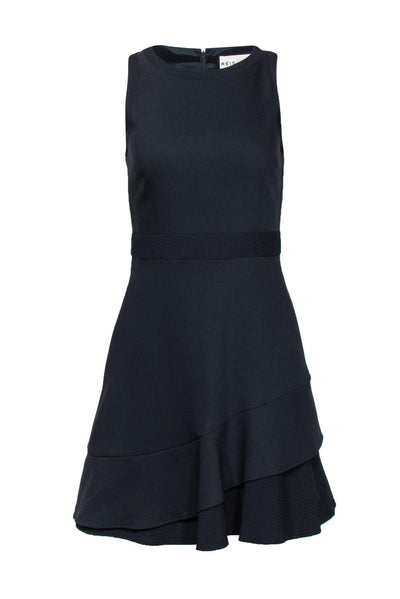 Current Boutique-Reiss - Sleeveless Black Fit & Flare Dress w/ Textured Hem Sz 6