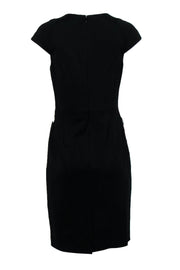Current Boutique-Rickie Freeman for Teri Jon - Black Sheath Dress w/ Neon Floral Print Sz 8