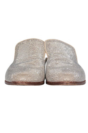 Current Boutique-Robert Clergerie - Silver Jeweled Slide Mules Sz 9.5