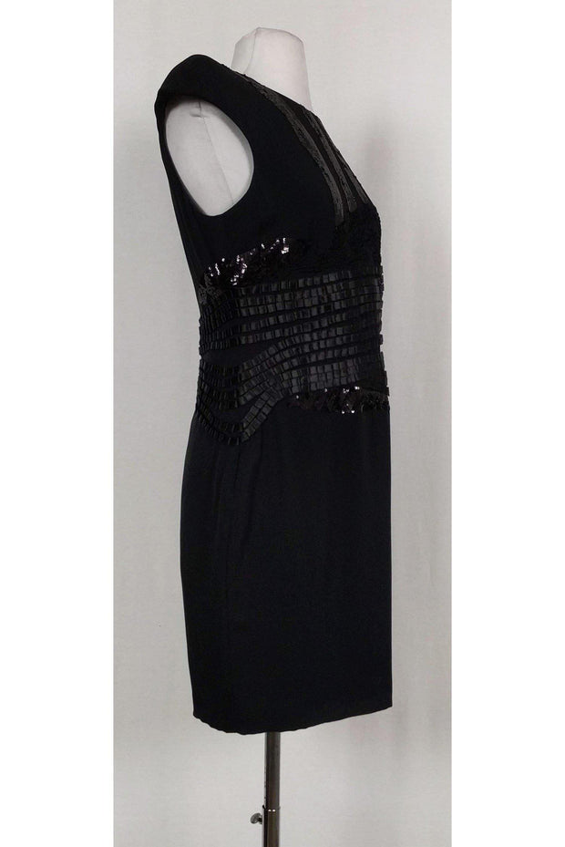 Current Boutique-Robert Rodriguez - Black Sequin & Ribbon Dress Sz 6