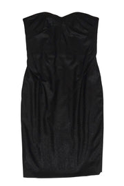 Current Boutique-Robert Rodriguez - Black Shimmer Strapless Dress Sz 6
