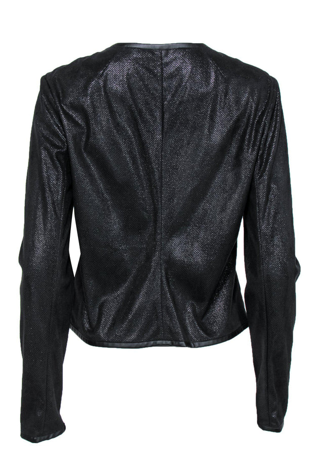 Current Boutique-Robert Rodriguez - Black Shiny Zip-Up Jacket Sz M