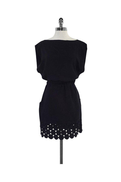 Current Boutique-Robert Rodriguez - Black Silk Short Sleeve Dress Sz S