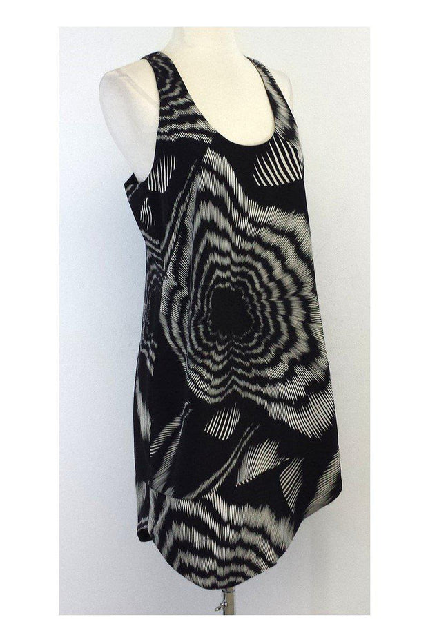Current Boutique-Robert Rodriguez - Black & White Sleeveless Silk Dress Sz 6