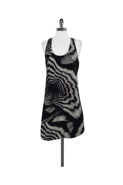 Current Boutique-Robert Rodriguez - Black & White Sleeveless Silk Dress Sz 6
