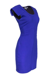 Current Boutique-Robert Rodriguez - Blue Cap Sleeve Sheath Dress Sz 6