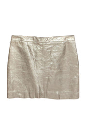 Current Boutique-Robert Rodriguez - Gold Leather Miniskirt Sz 2