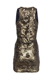 Current Boutique-Robert Rodriguez - Gold Sequin Sleeveless Dress Sz 2