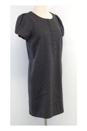 Current Boutique-Robert Rodriguez - Grey Wool Short Sleeve Shift Dress Sz 6