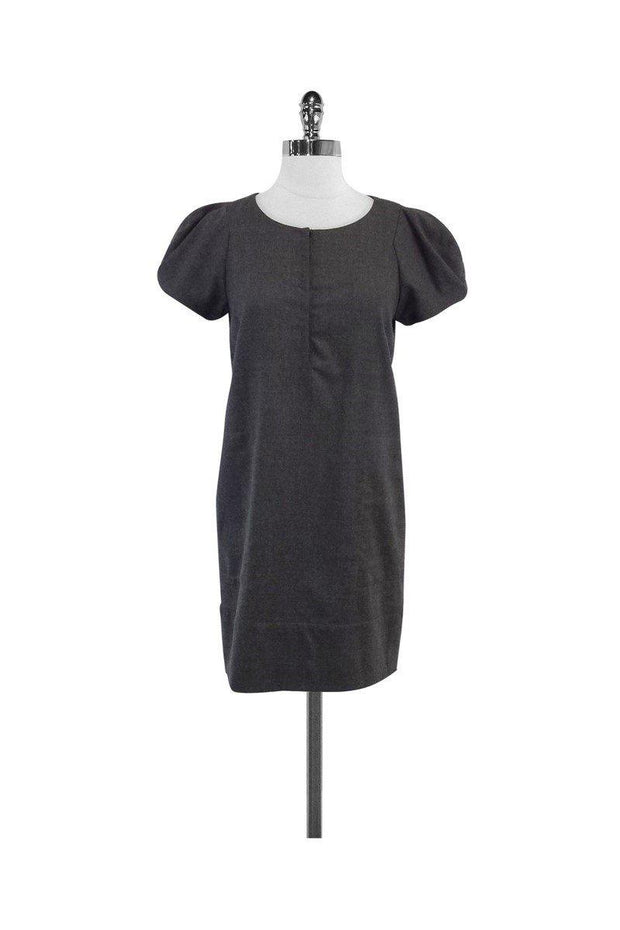 Current Boutique-Robert Rodriguez - Grey Wool Short Sleeve Shift Dress Sz 6