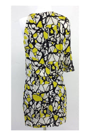 Current Boutique-Robert Rodriguez - Yellow Tone Asymmetrical Silk Dress Sz 6
