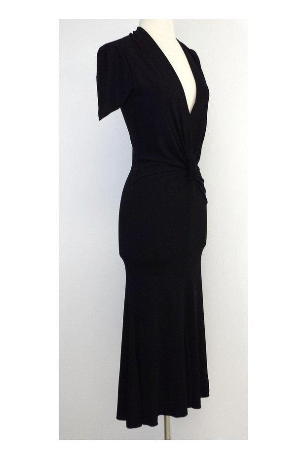 Current Boutique-Roberto Cavalli - Black Short Sleeve Maxi Dress Sz 6