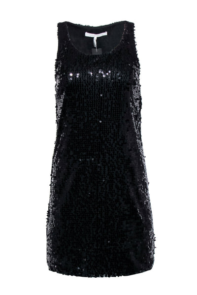 Current Boutique-Rolando Santana - Black Sequin Sleeveless Mini Dress Sz 10