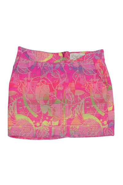 Current Boutique-Rory Beca - Neon Pink Patterned Skirt Sz 10