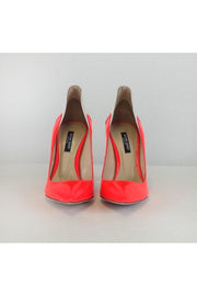Current Boutique-Ruthie Davis - Neon Pink & White Heels w/ Black Heel Sz 6