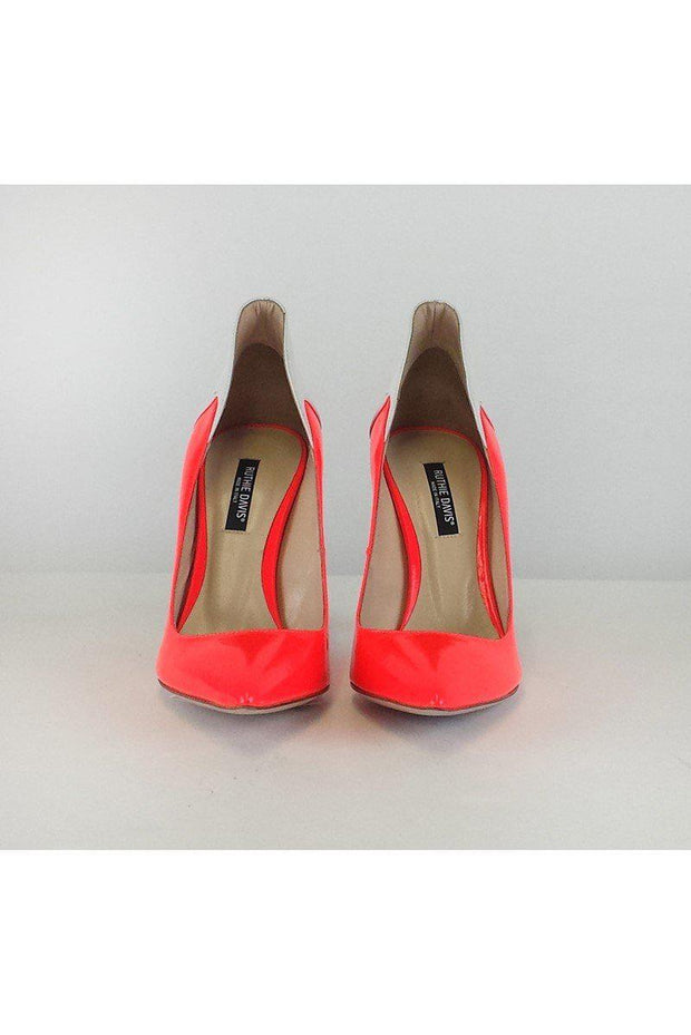 Current Boutique-Ruthie Davis - Neon Pink & White Heels w/ Black Heel Sz 6