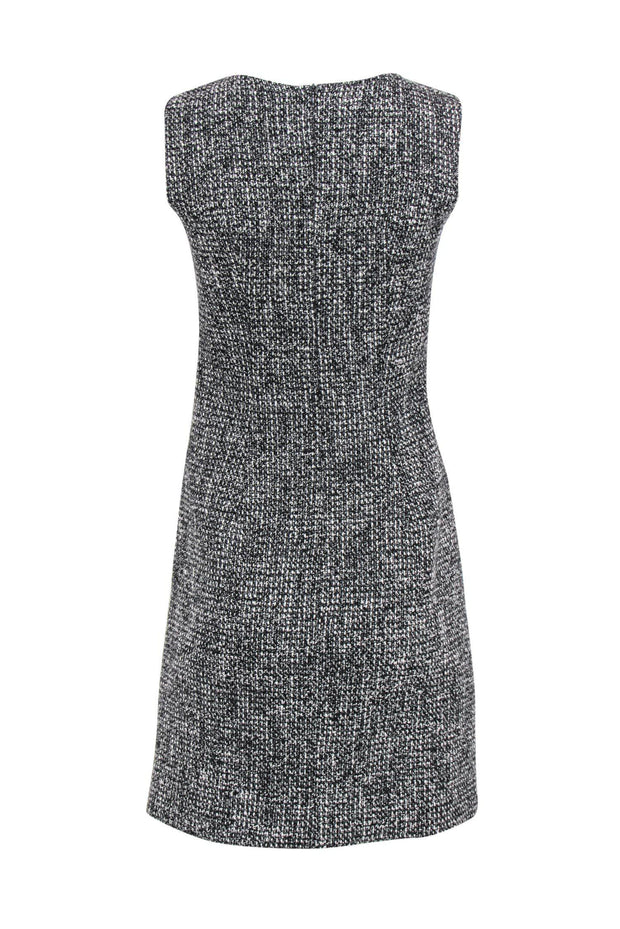 Current Boutique-'S Max Mara - Dark Grey Tweed Sleeveless Shift Dress Sz 2