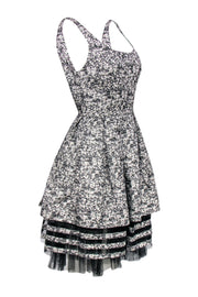 Current Boutique-Sachin & Babi - Black & Cream Metallic Dress w/ Full Skirt Sz M