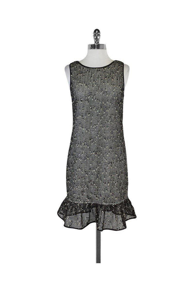 Current Boutique-Sachin & Babi - Black & White Speckled Lattice Dress Sz 6