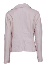 Current Boutique-Saks Fifth Avenue - Blush Pink Vegan Leather Moto Jacket Sz M