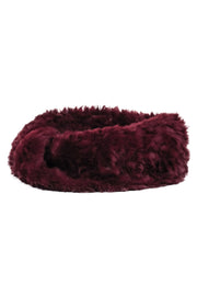 Current Boutique-Saks Fifth Avenue - Burgundy Rabbit Fur Stole