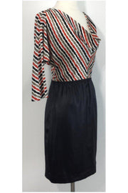 Current Boutique-Sally Tseng - Red & Black Stripe Silk Dress Sz 4