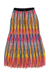 Current Boutique-Saloni - Multicolored Pleated Lace Maxi Skirt Sz 0