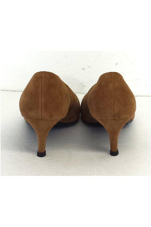 Current Boutique-Salvatore Ferragamo - Suede Almond Toe Heels Sz 8.5