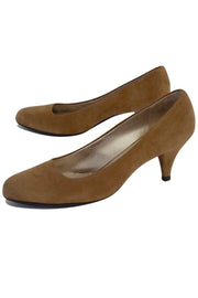 Current Boutique-Salvatore Ferragamo - Suede Almond Toe Heels Sz 8.5