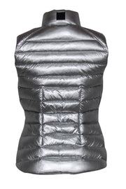 Current Boutique-Sam - Silver Zip-Up Puffer Vest Sz M