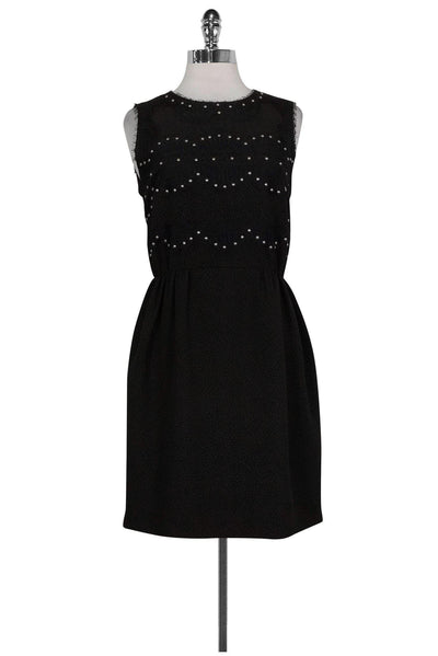 Current Boutique-Sandro - Black Lace & Stud Dress Sz M