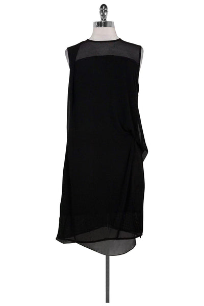 Current Boutique-Sandro - Black Net Sleeveless Dress Sz L