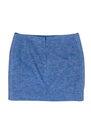 Current Boutique-Sandro - Light Blue Denim Miniskirt w/ Chain Link Trim Sz 2