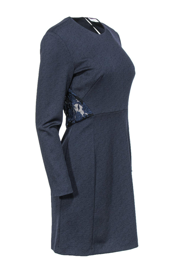 Current Boutique-Sandro - Navy A-Line Dress w/ Lace Sz L