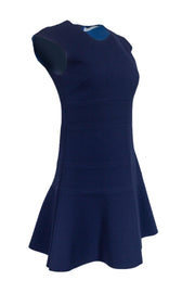 Current Boutique-Sandro - Navy Cap Sleeve Fit & Flare Dress Sz M