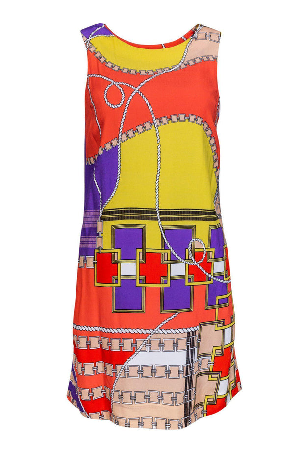 Current Boutique-Sara Campbell - Multicolored Graphic Shift Dress Sz 0