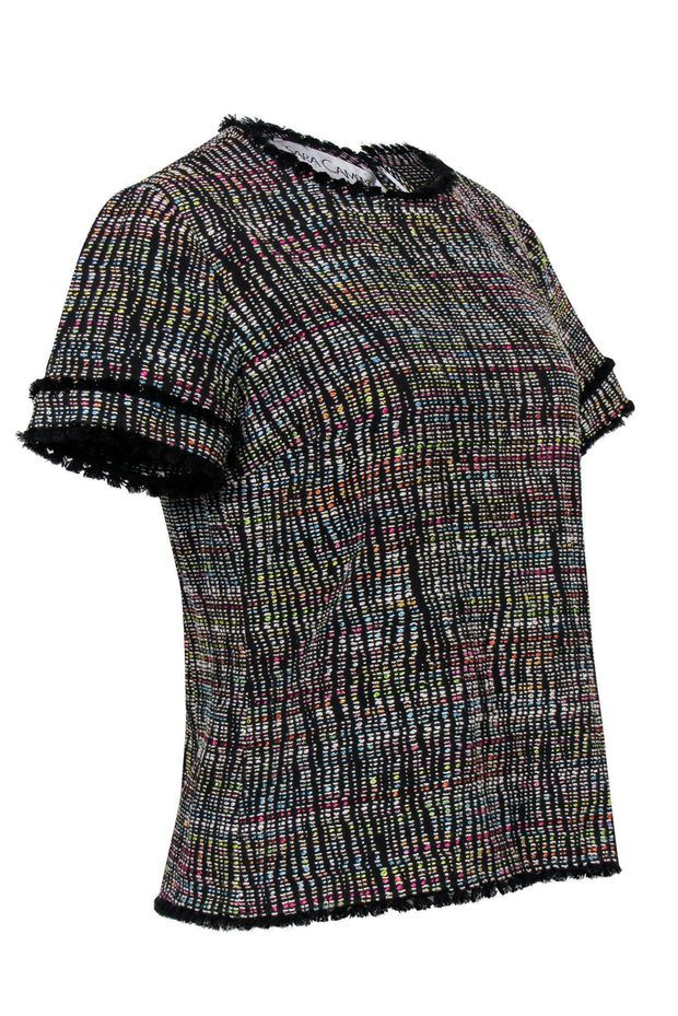 Current Boutique-Sara Campbell - Multicolored Threaded Top w/ Fringe Trim Sz M