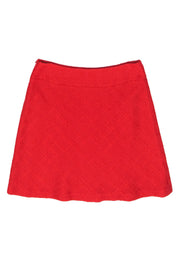 Current Boutique-Sara Campbell - Red Tweed A-Line Skirt Sz 10