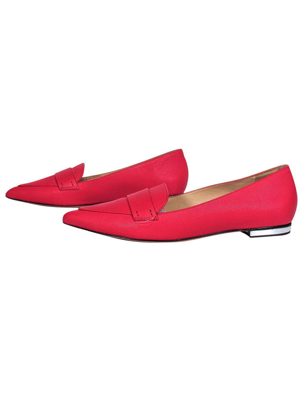 Current Boutique-Schutz - Hot Pink Textured Loafers w/ Pointed Toe Sz 7.5