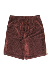 Current Boutique-Scotch & Soda - Rust Sparkly Bermuda Shorts w/ Striped Trim Sz S