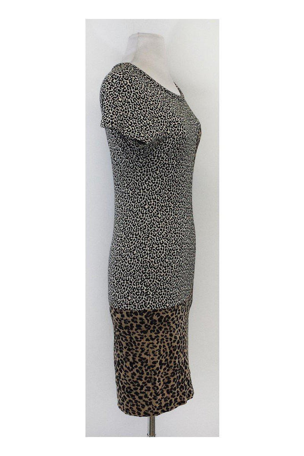 Current Boutique-Sea NY - Tan Black & White Leopard Print Dress Sz 0